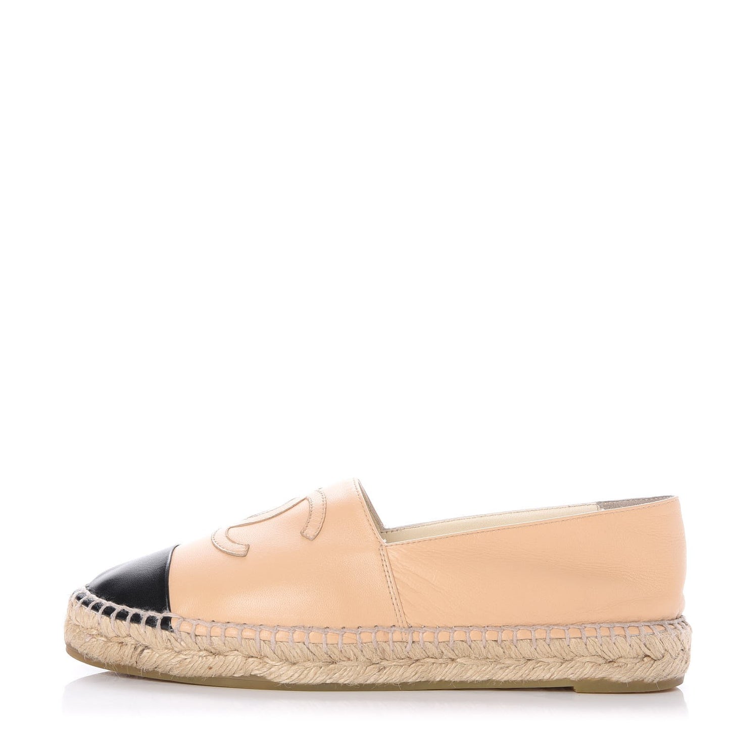 Lambskin CC Espadrilles 39 Beige Black