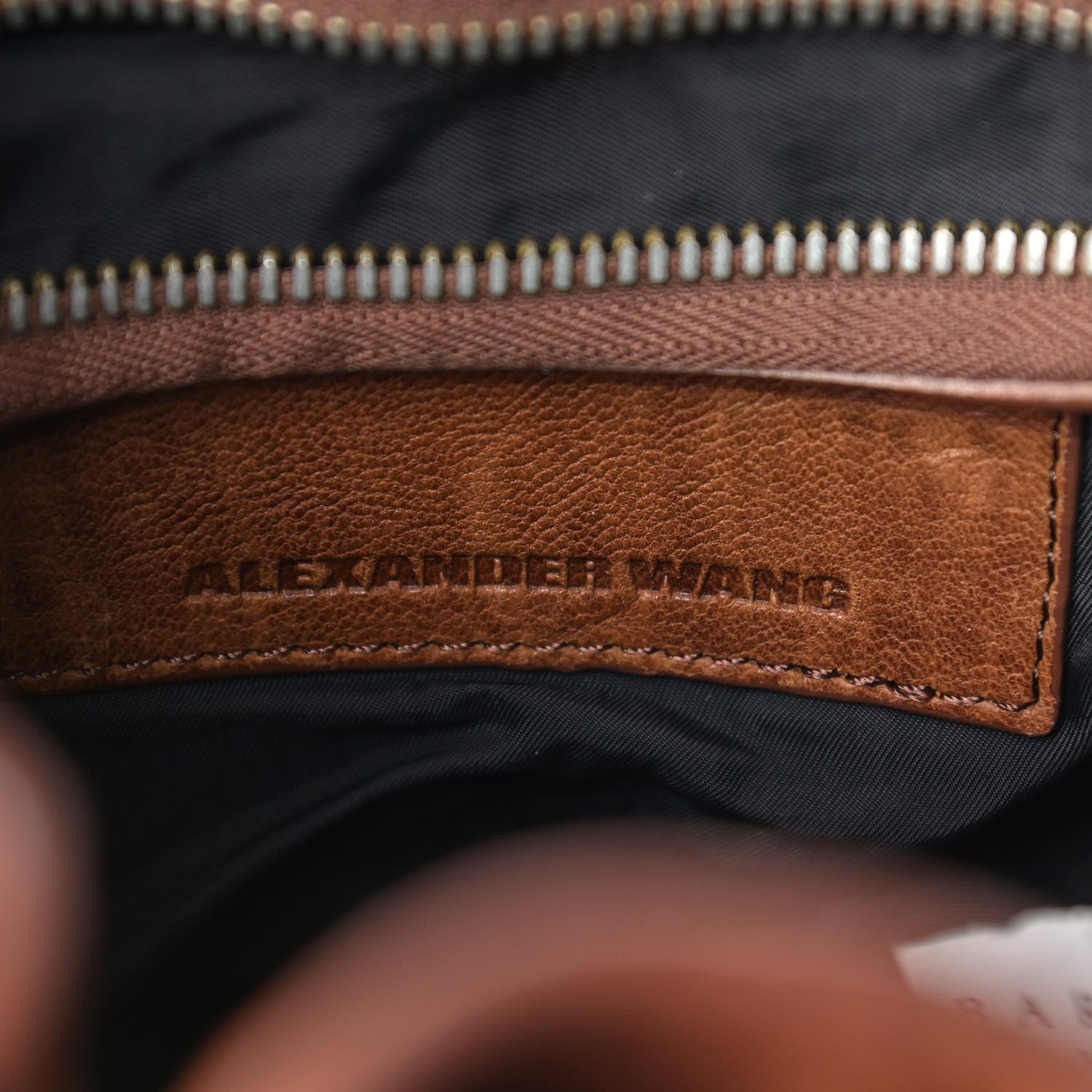 Alexander Wang Pebbled Lambskin Diego Bucket Bag Brown Brass Hardware 6 of 9
