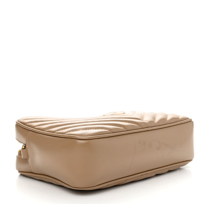 Saint Laurent Calfskin Matelasse Monogram Lou Camera Bag Dark Beige 4 of 17