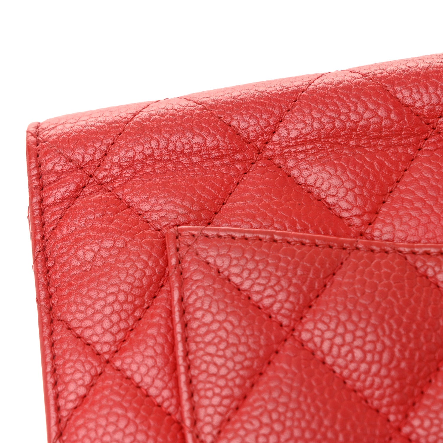 Chanel Caviar Quilted Wallet On Chain WOC Red 16 of 16