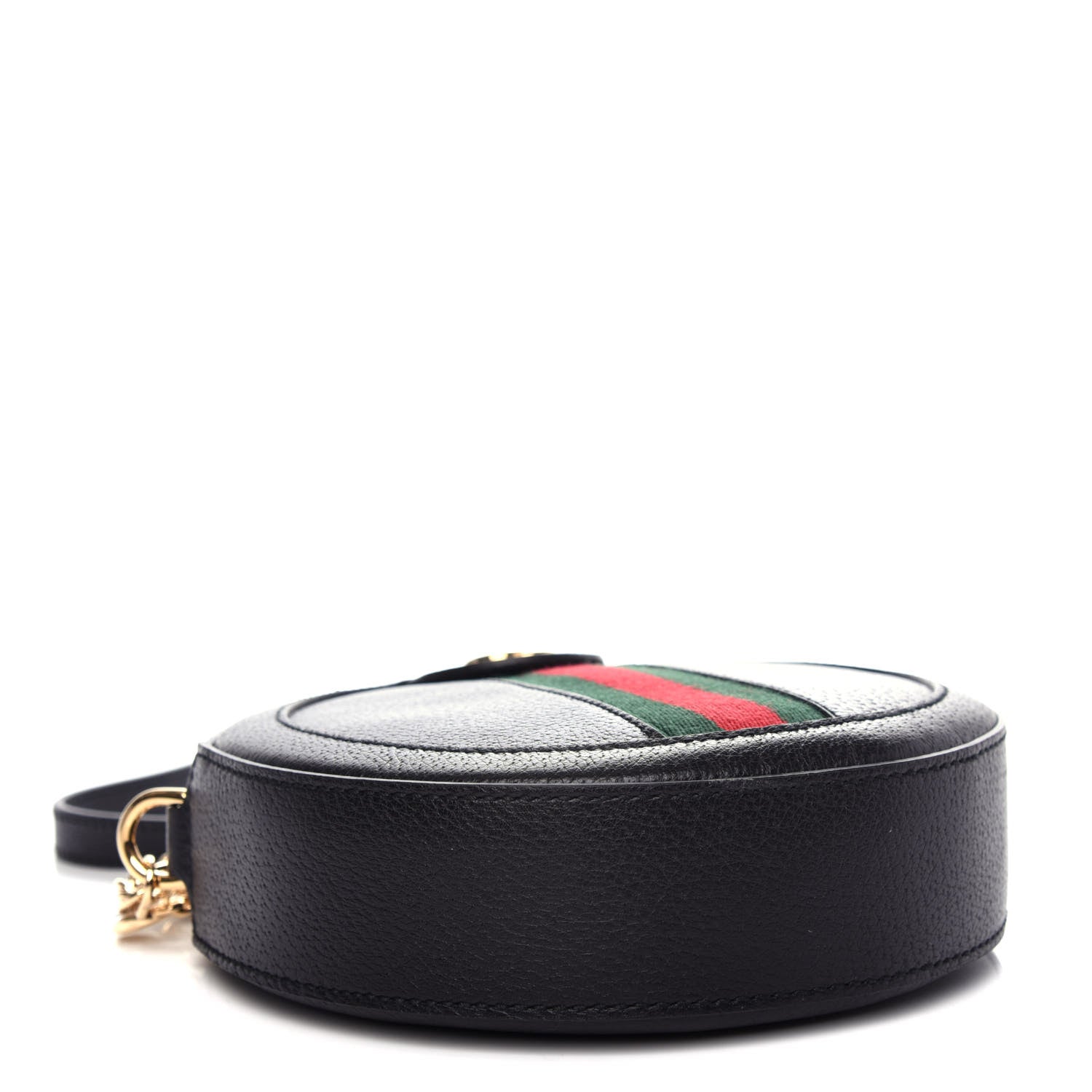 Gucci Grained Calfskin Web Mini Ophidia Round Shoulder Bag Black 4 of 10