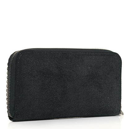 Stella McCartney Shaggy Deer Falabella Zip Around Wallet Black 3 of 7
