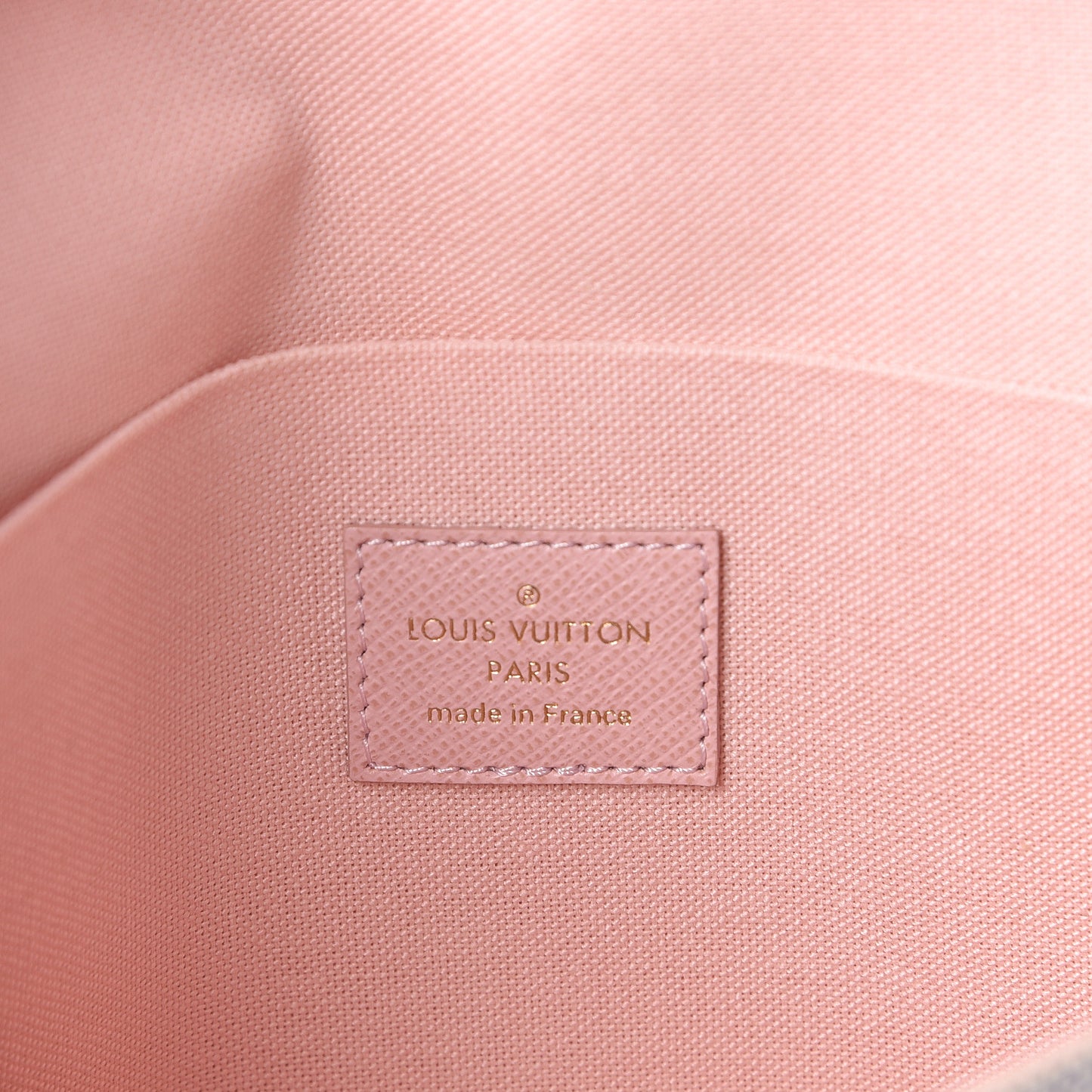 Damier Azur Pochette Felicie Chain Wallet Rose Ballerine