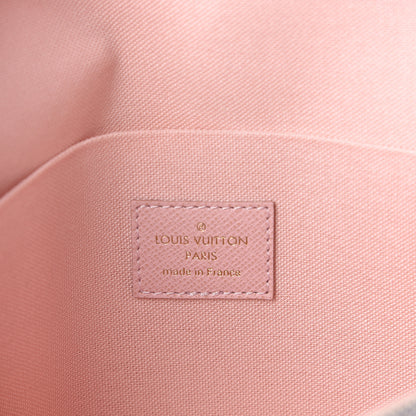 Louis Vuitton Damier Azur Pochette Felicie Chain Wallet Rose Ballerine 7 of 13