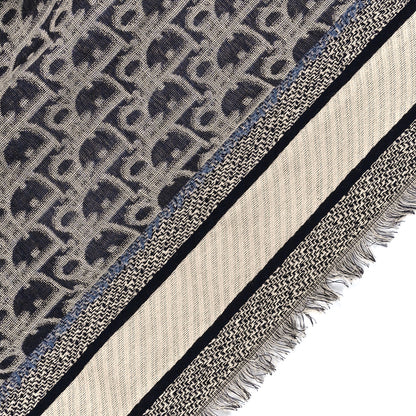 Christian Dior Wool Silk Cotton Oblique Scarf 5 of 7