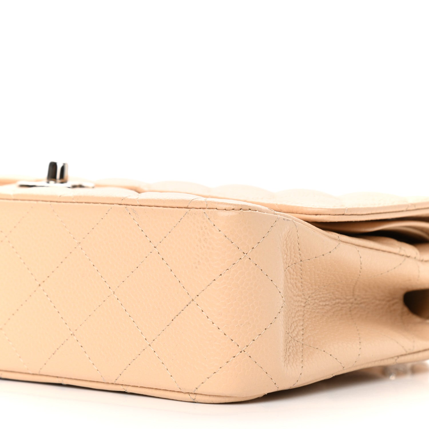 Chanel Caviar Quilted Medium Double Flap Beige 14 of 14