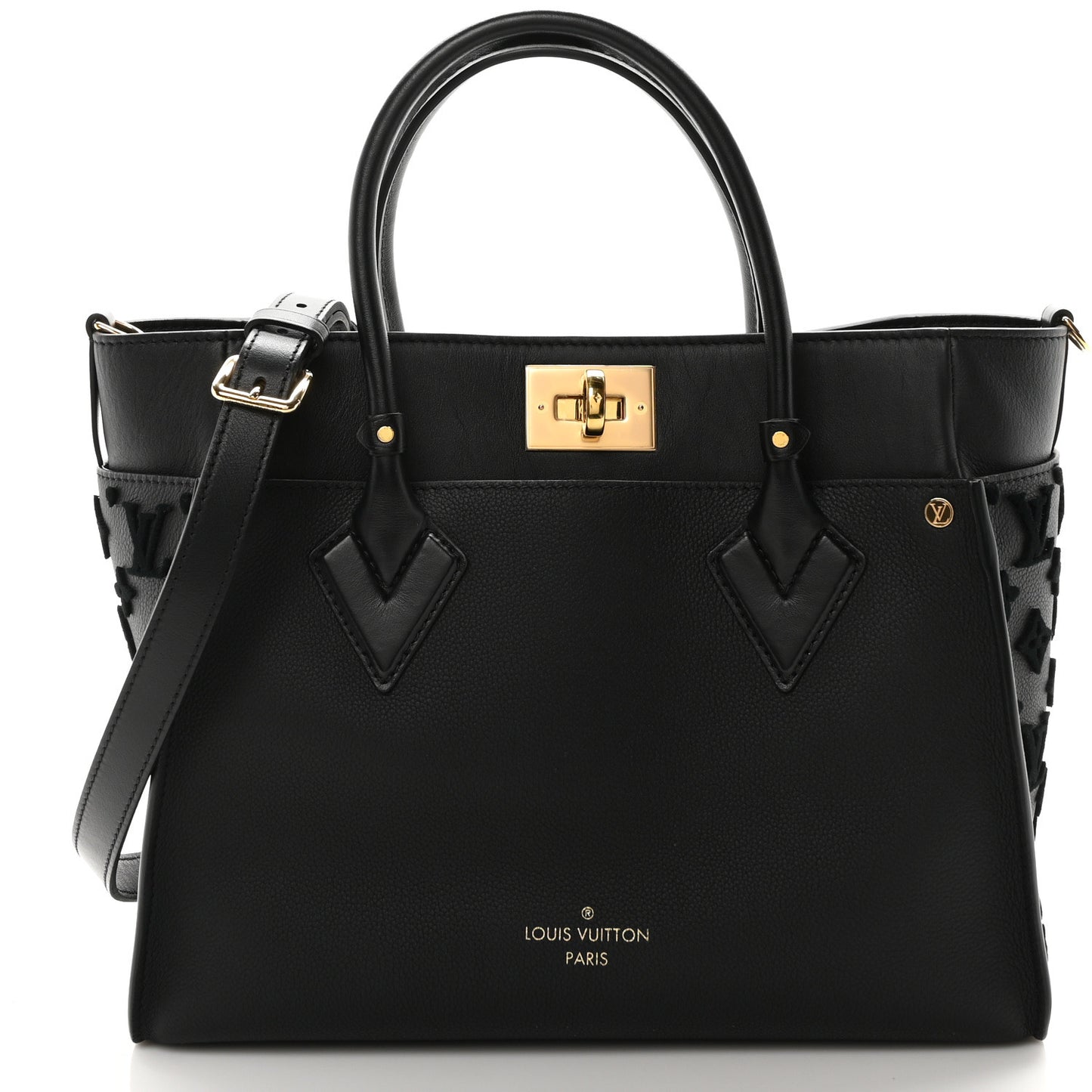 Calfskin Monogram Tufting On My Side Black