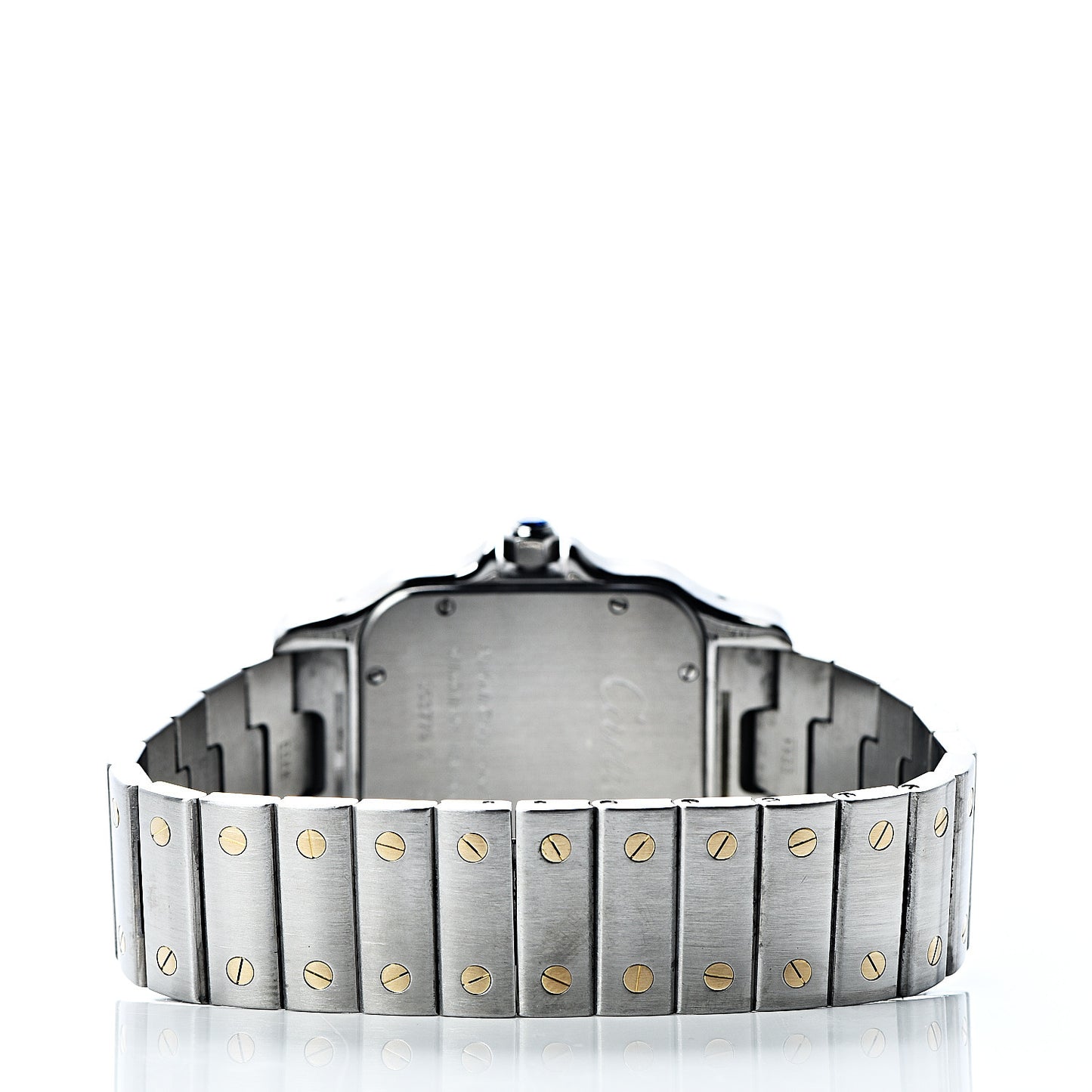 Stainless Steel 18K Yellow Gold 32mm Santos De Galbee Automatic Watch