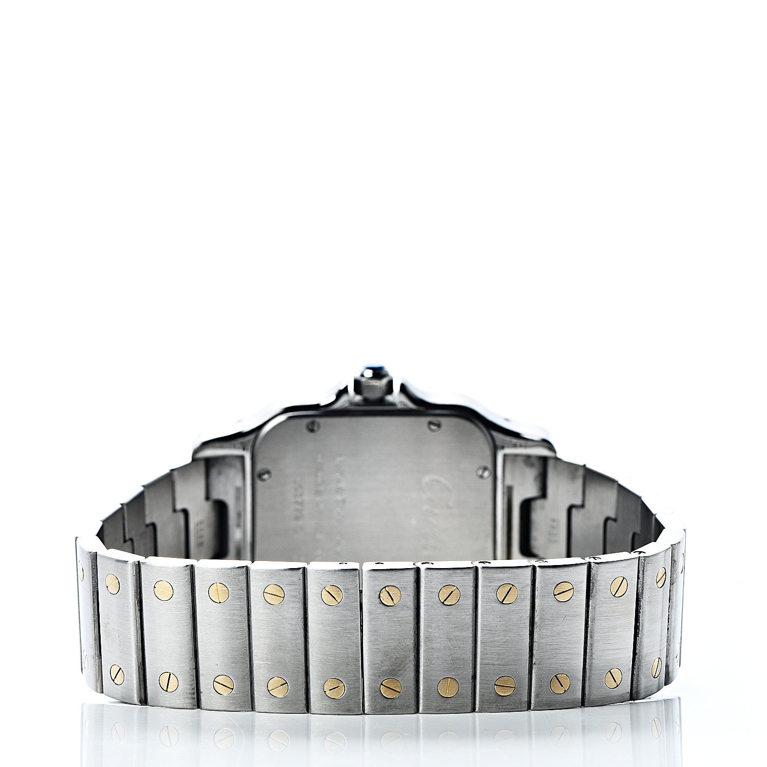 Cartier Stainless Steel 18K Yellow Gold 32mm Santos De Galbee Automatic Watch 3 of 7