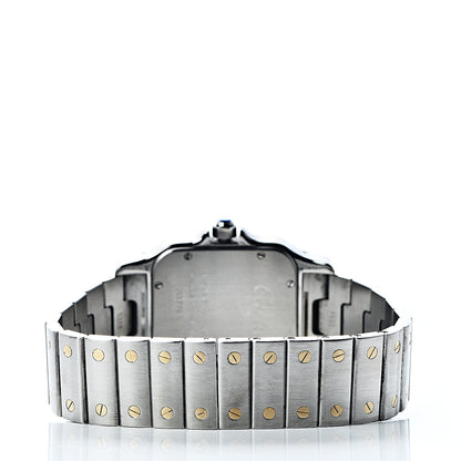 Cartier Stainless Steel 18K Yellow Gold 32mm Santos De Galbee Automatic Watch 3 of 7