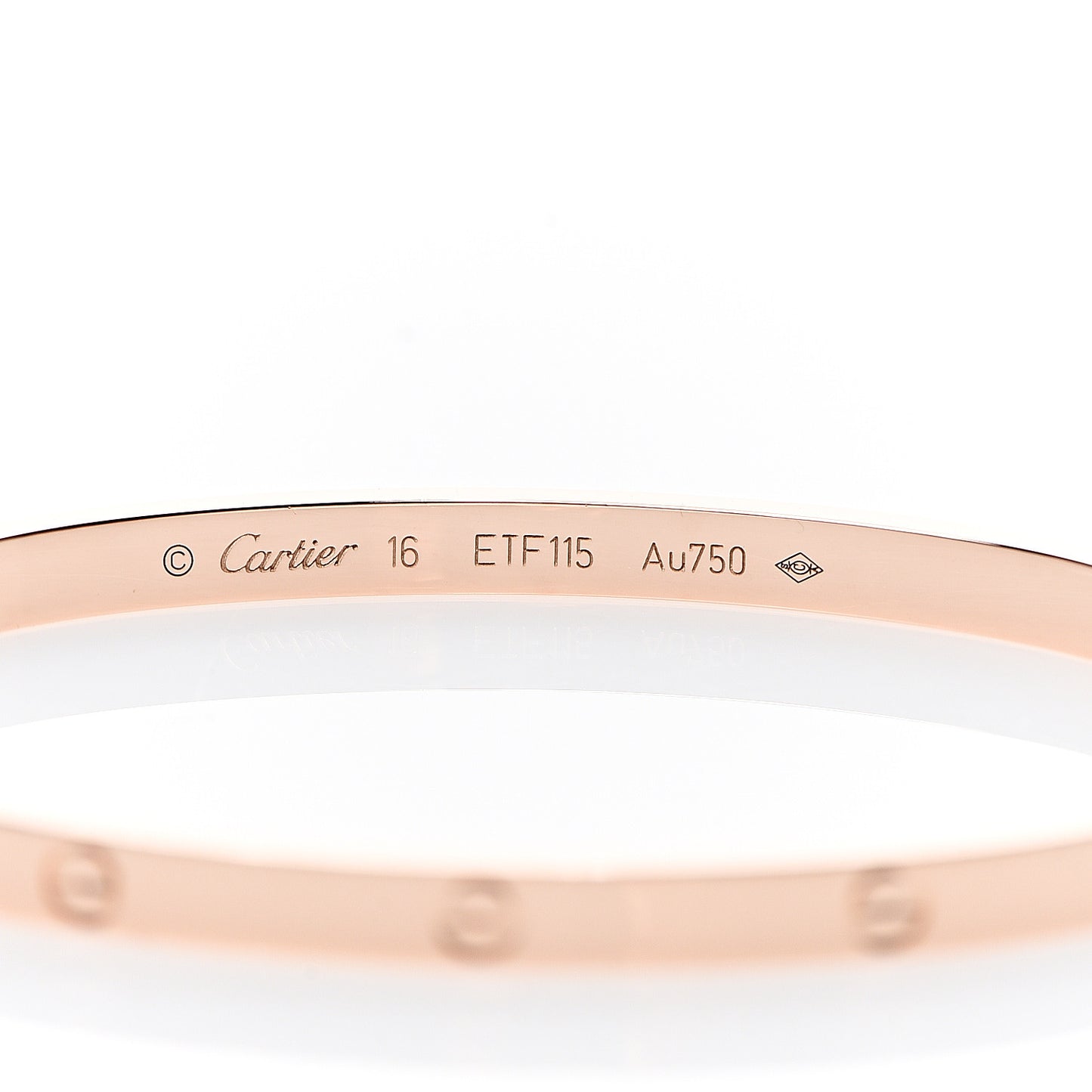 18K Pink Gold Small LOVE Bracelet 16