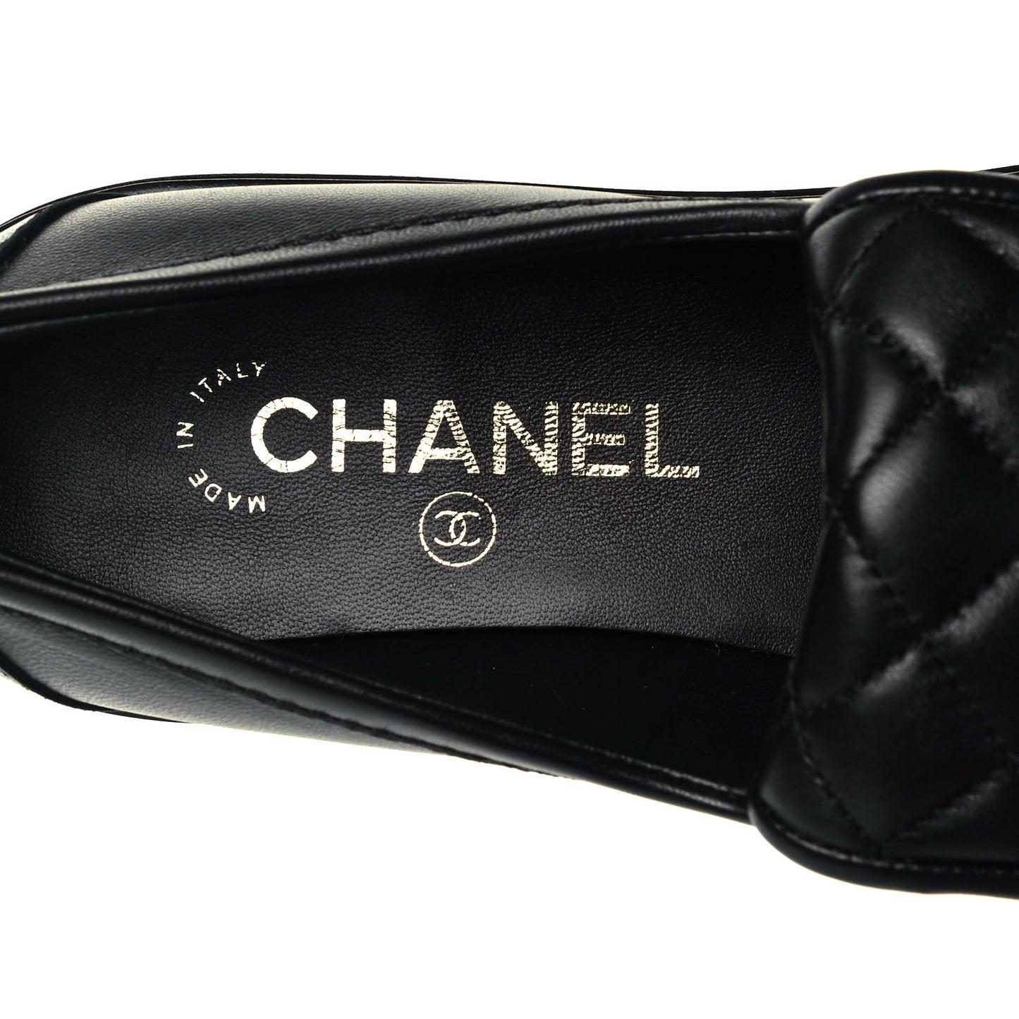 Lambskin Quilted CC Turnlock Loafers 37 Black