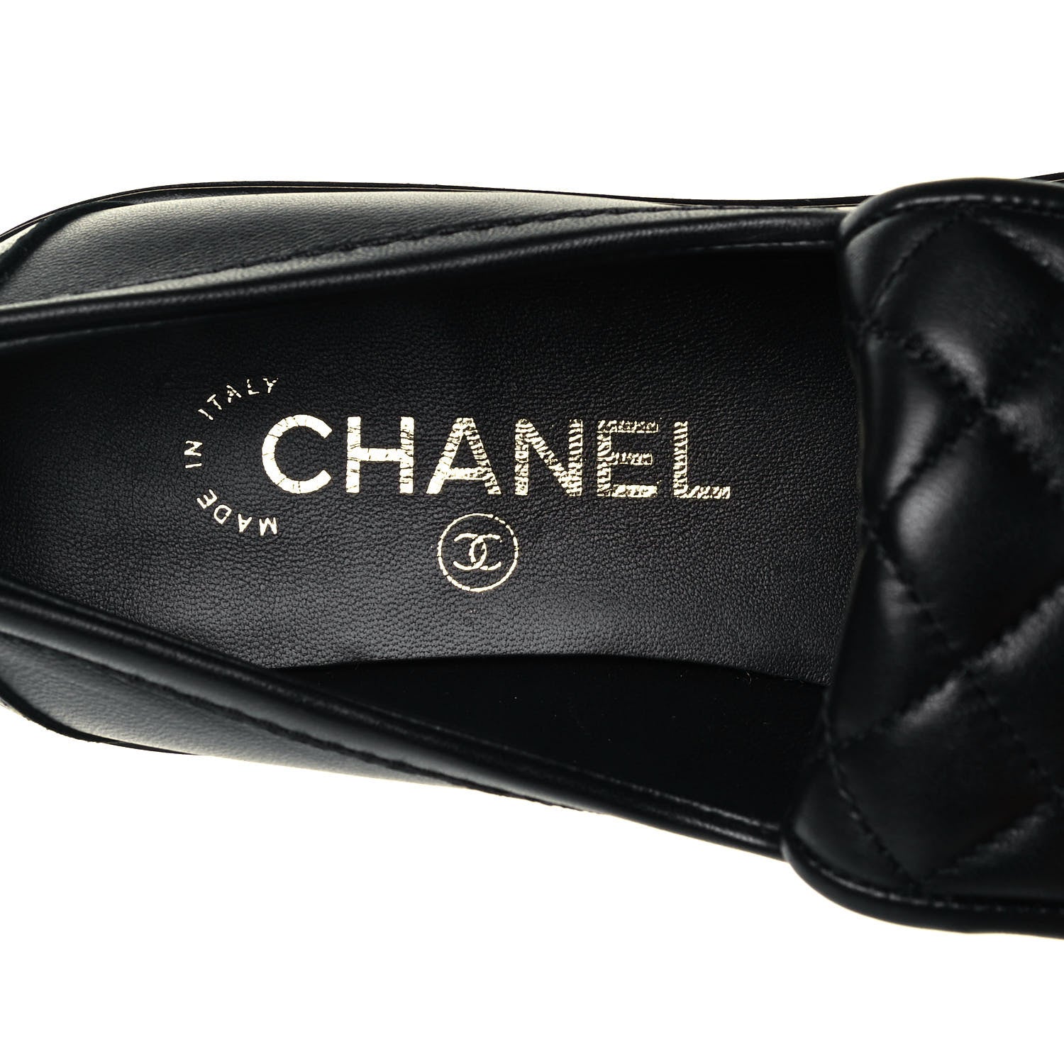 Chanel Lambskin Quilted CC Turnlock Loafers 37 Black 7 of 8