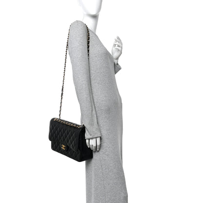 Chanel Caviar Quilted Jumbo Double Flap Black 2 of 11
