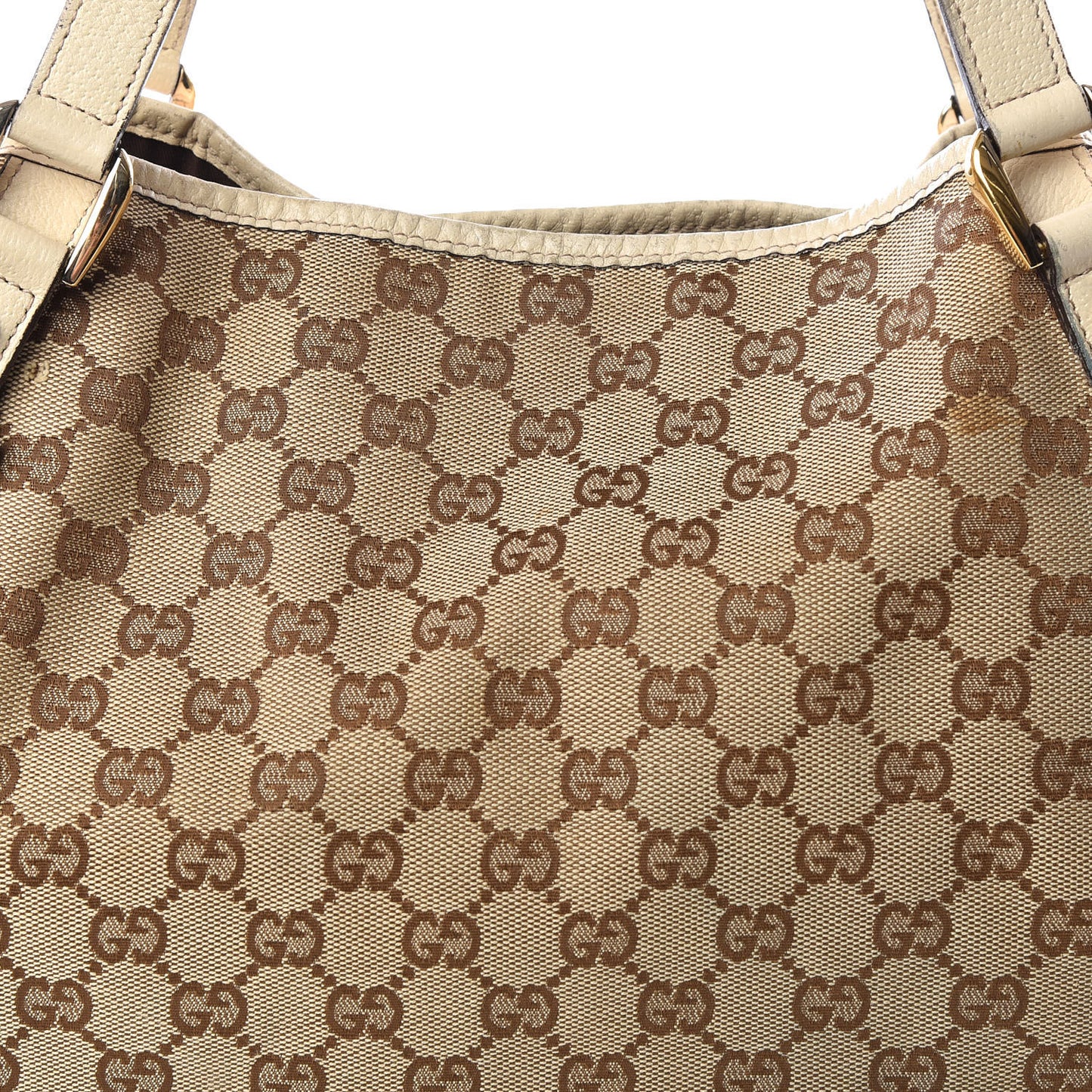 Monogram Medium Abbey Shoulder Bag Off White