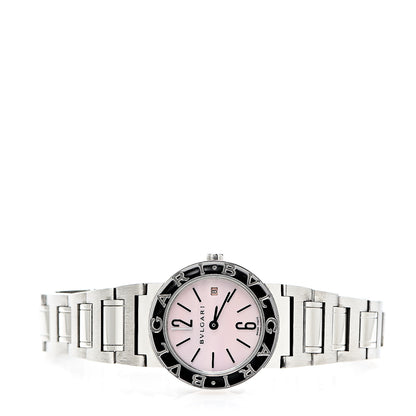 Bulgari Stainless Steel Pink Mother of Pearl 26mm Quartz Watch 2 of 6