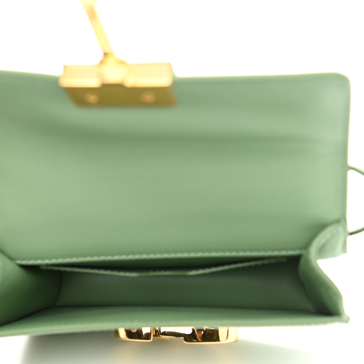 Smooth Calfskin Micro 30 Montaigne Flap Bag Mint Green