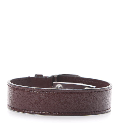 Gucci 18K Yellow Gold Calfskin Interlocking Bracelet Bordeaux 2 of 3
