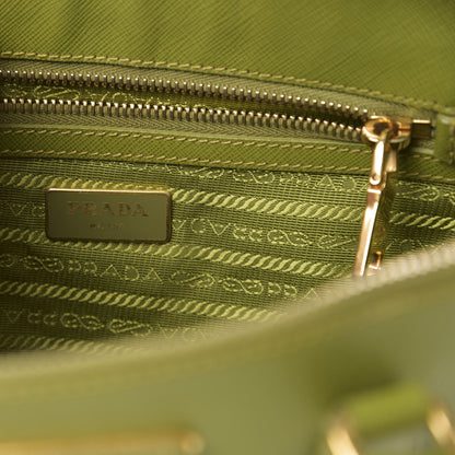 Prada Saffiano Small Galleria Double Zip Tote Edera 6 of 13