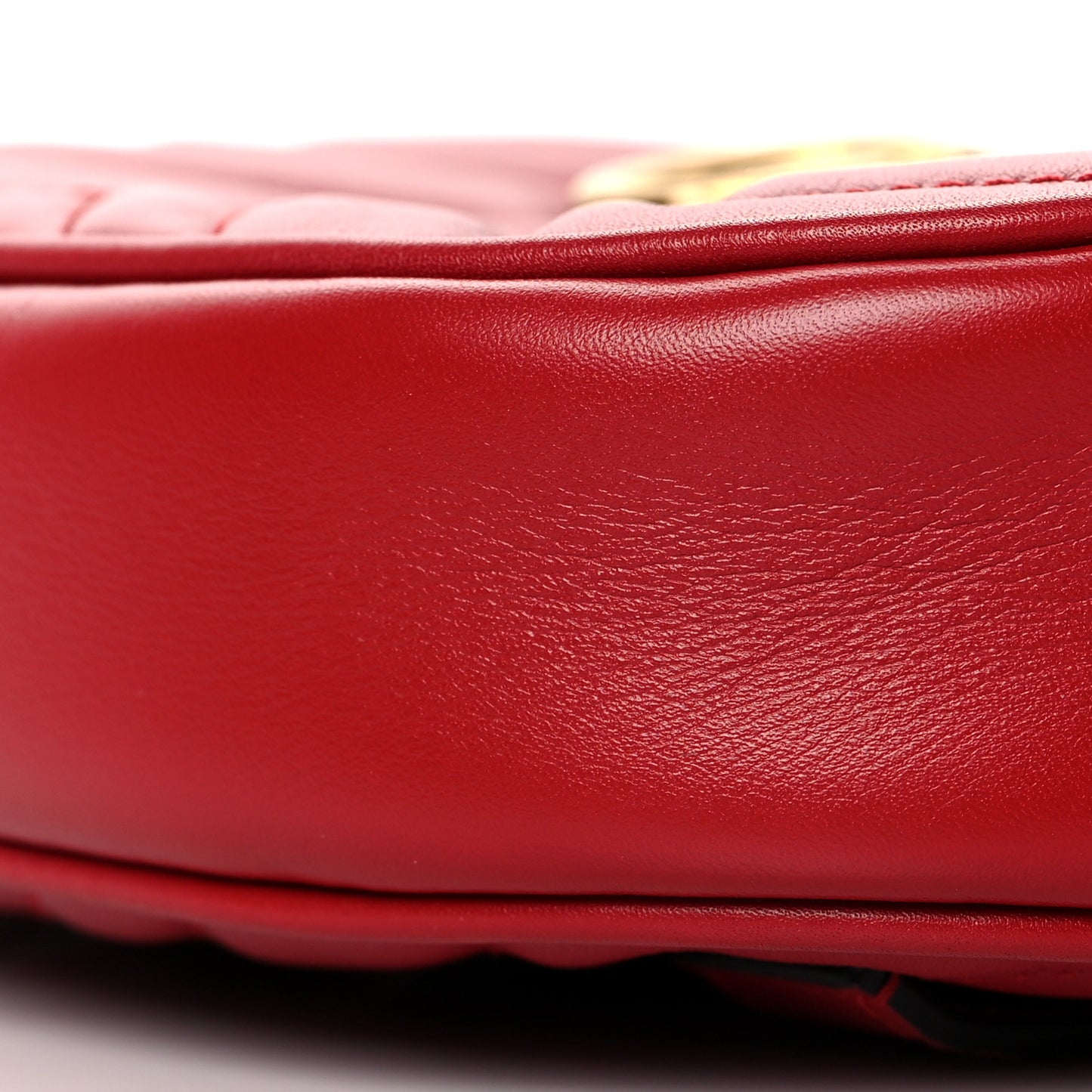 Calfskin Matelasse GG Marmont Belt Bag 85 34 Hibiscus Red