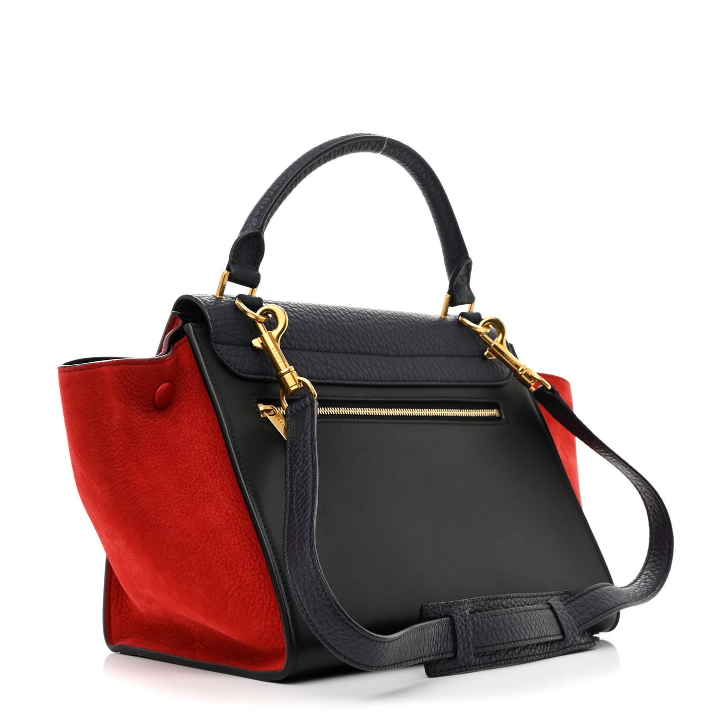 Bullhide Calfskin Small Tri-Color Trapeze Carmin