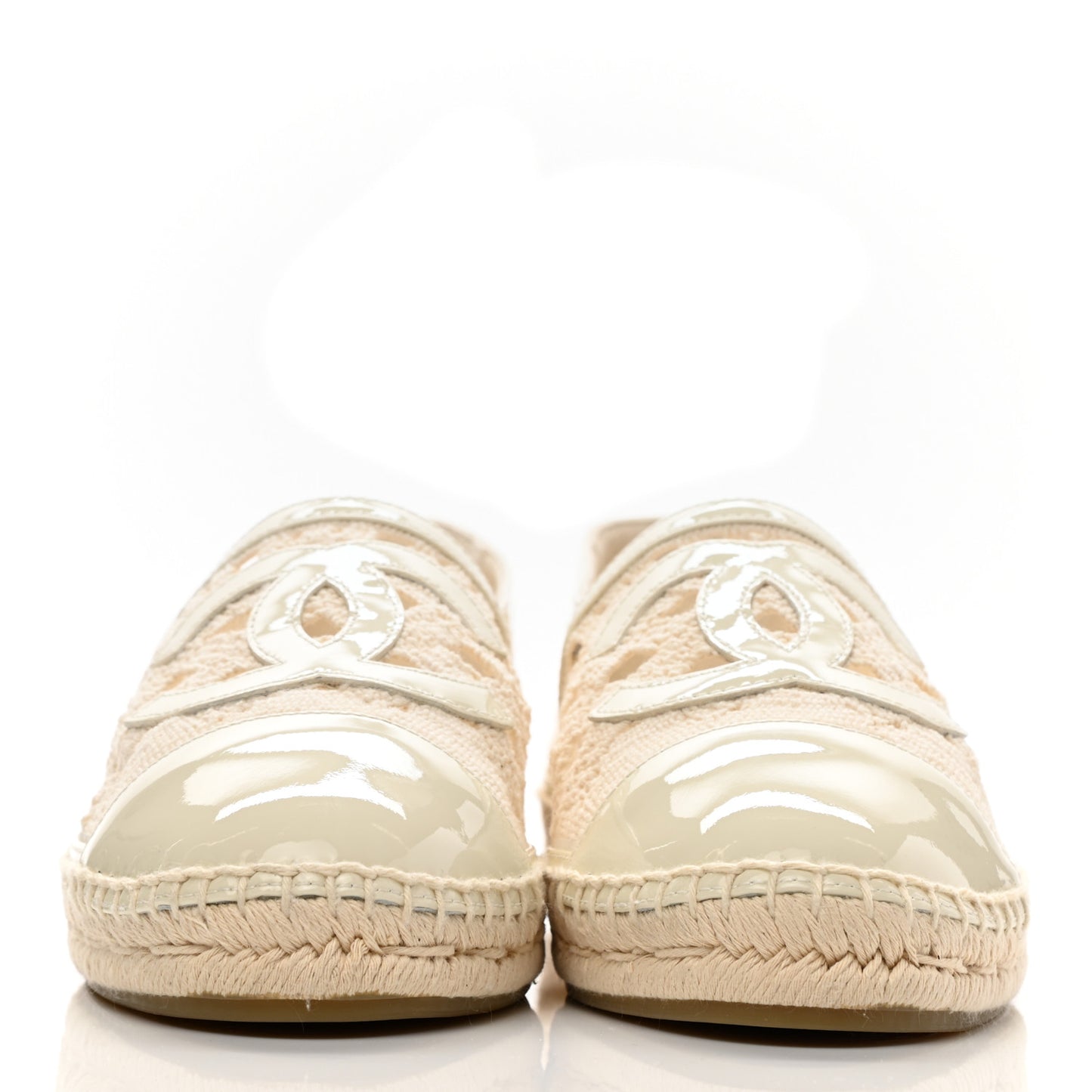 Macrame Patent CC Espadrilles 41 Beige Ivory