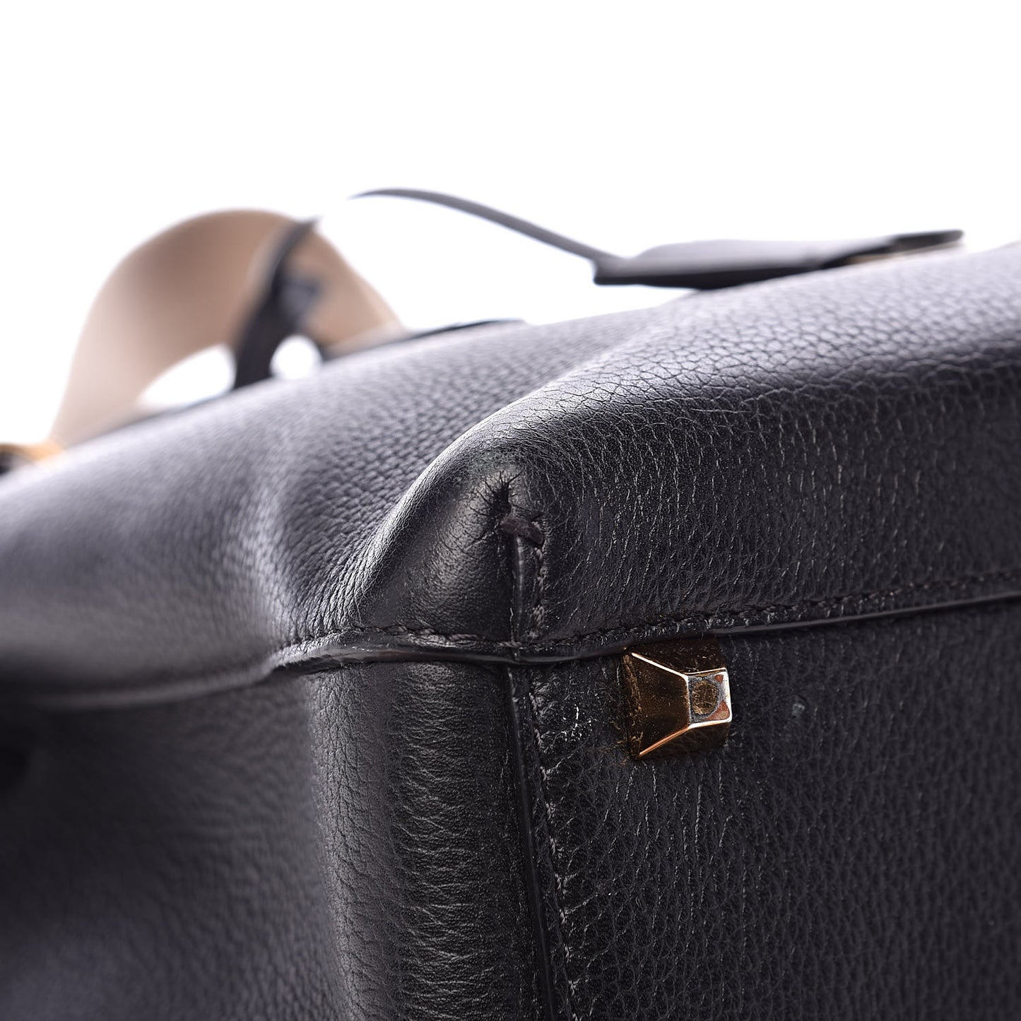 Grained Calfskin Medium Milla Tote Black