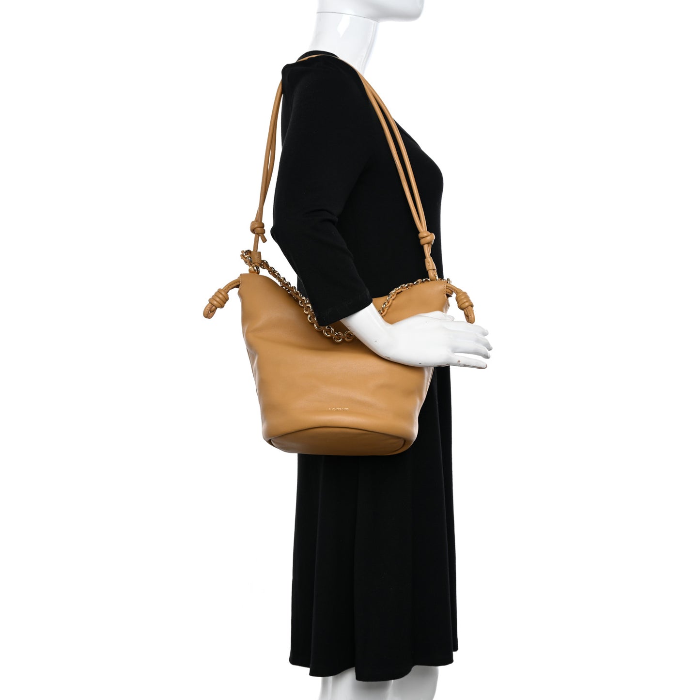 Mellow Nappa Lambskin Flamenco Bucket Bag Sahara