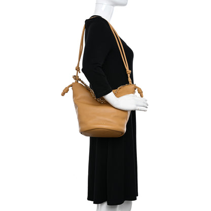 Loewe Mellow Nappa Lambskin Flamenco Bucket Bag Sahara 2 of 12