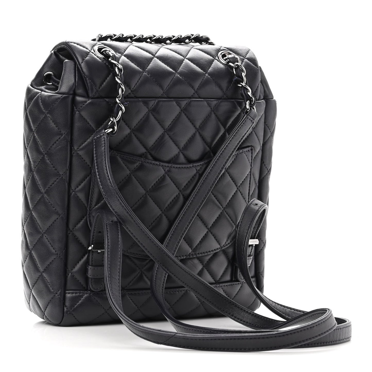 Lambskin Quilted Small Urban Spirit Backpack Navy
