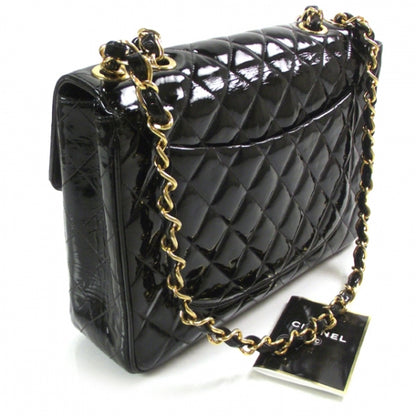 Chanel Patent Quilted Jumbo Flap Black 3 of 14