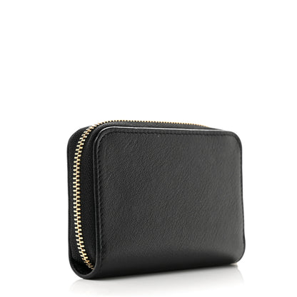 Chanel Grained Goatskin CC Apple Zip Coin Purse Black 3 of 7