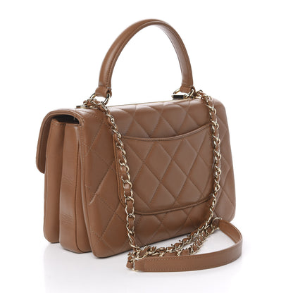 Chanel Lambskin Quilted Small Trendy CC Flap Dual Handle Bag Camel 3 of 11