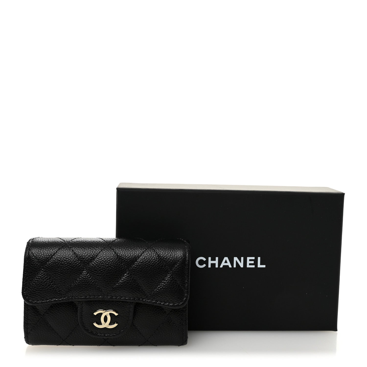 Chanel Caviar Quilted Classic 4 Key Holder Wallet Black 9 of 9