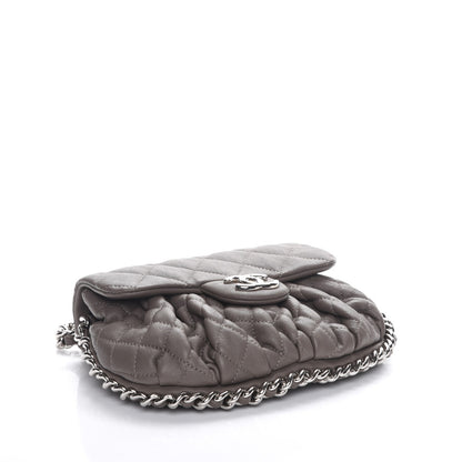 Chanel Washed Lambskin Quilted Mini Chain Around Flap Taupe 4 of 8