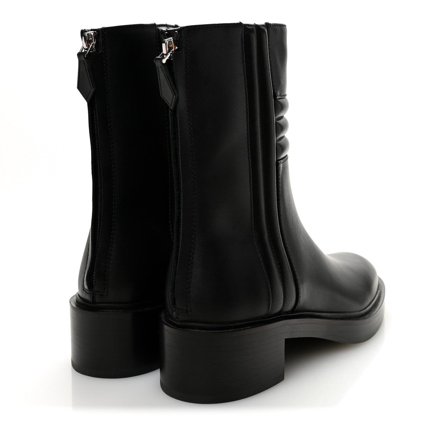 Hermes Calfskin Harper Ankle Boots 37.5 Black 4 of 9