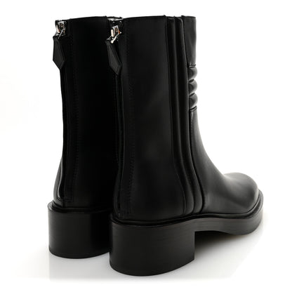 Hermes Calfskin Harper Ankle Boots 37.5 Black 4 of 9