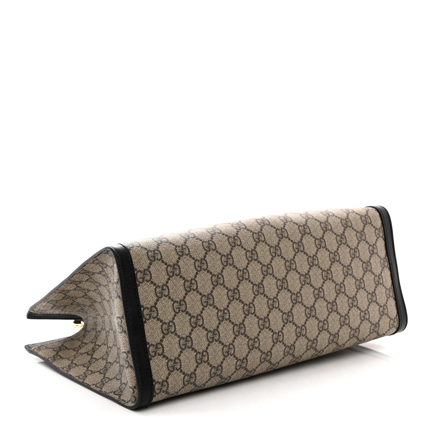 GG Supreme Monogram Medium Padlock Tote Black
