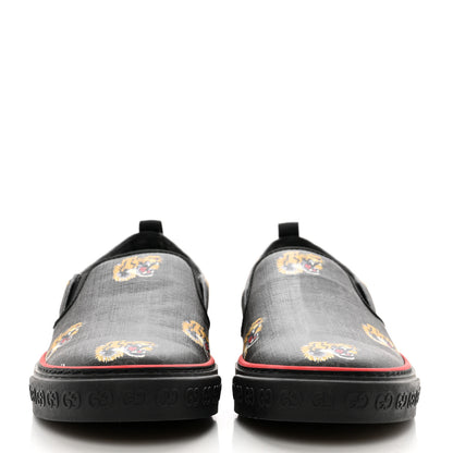 Gucci GG Supreme Monogram Tiger Face Mens 1977 Slip-On Sneakers 9 Black Multicolor 2 of 8