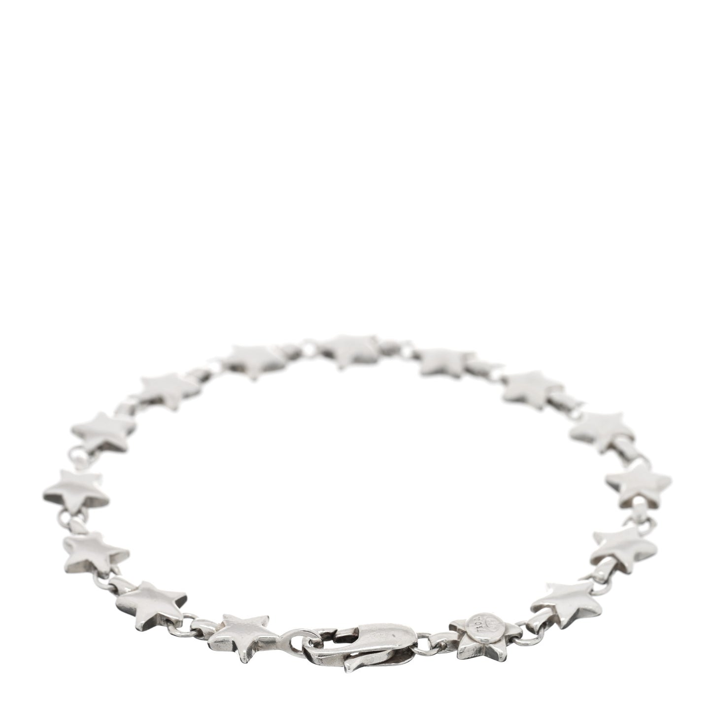 Sterling Silver Chain of Stars Bracelet