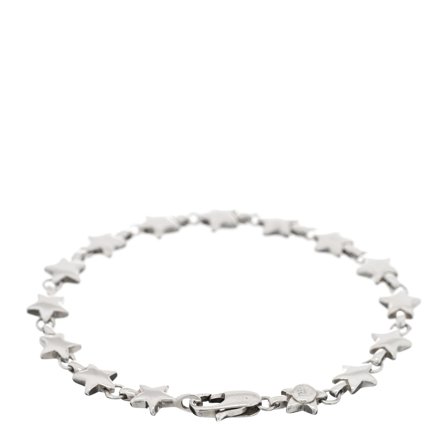 Tiffany Sterling Silver Chain of Stars Bracelet 2 of 3