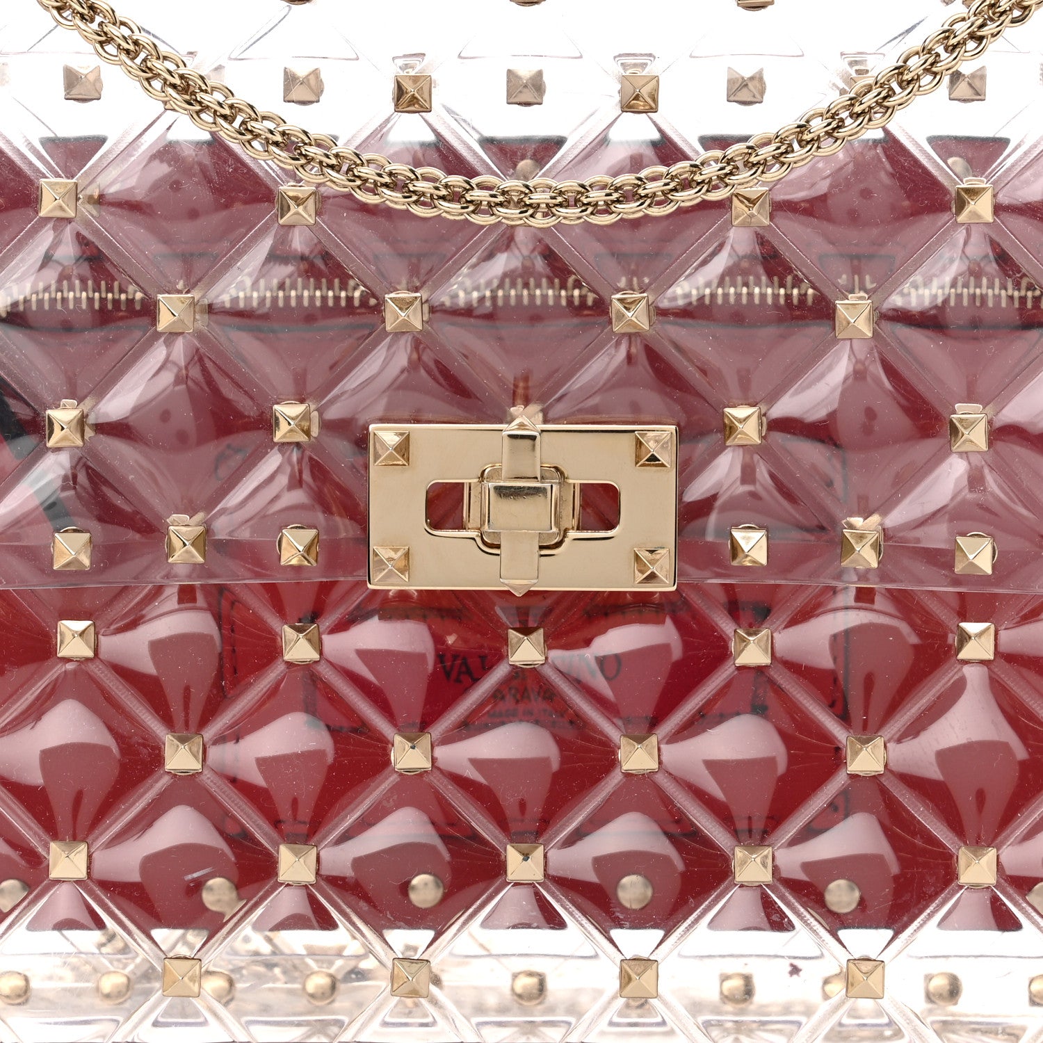 Valentino Garavani PVC Medium Rockstud Spike Shoulder Bag 7 of 10