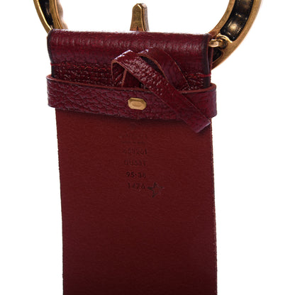 Gucci Cuoio Tusk Lavato Pearl Double G 70mm Belt 95 38 Romantic Cerise Cream 3 of 4