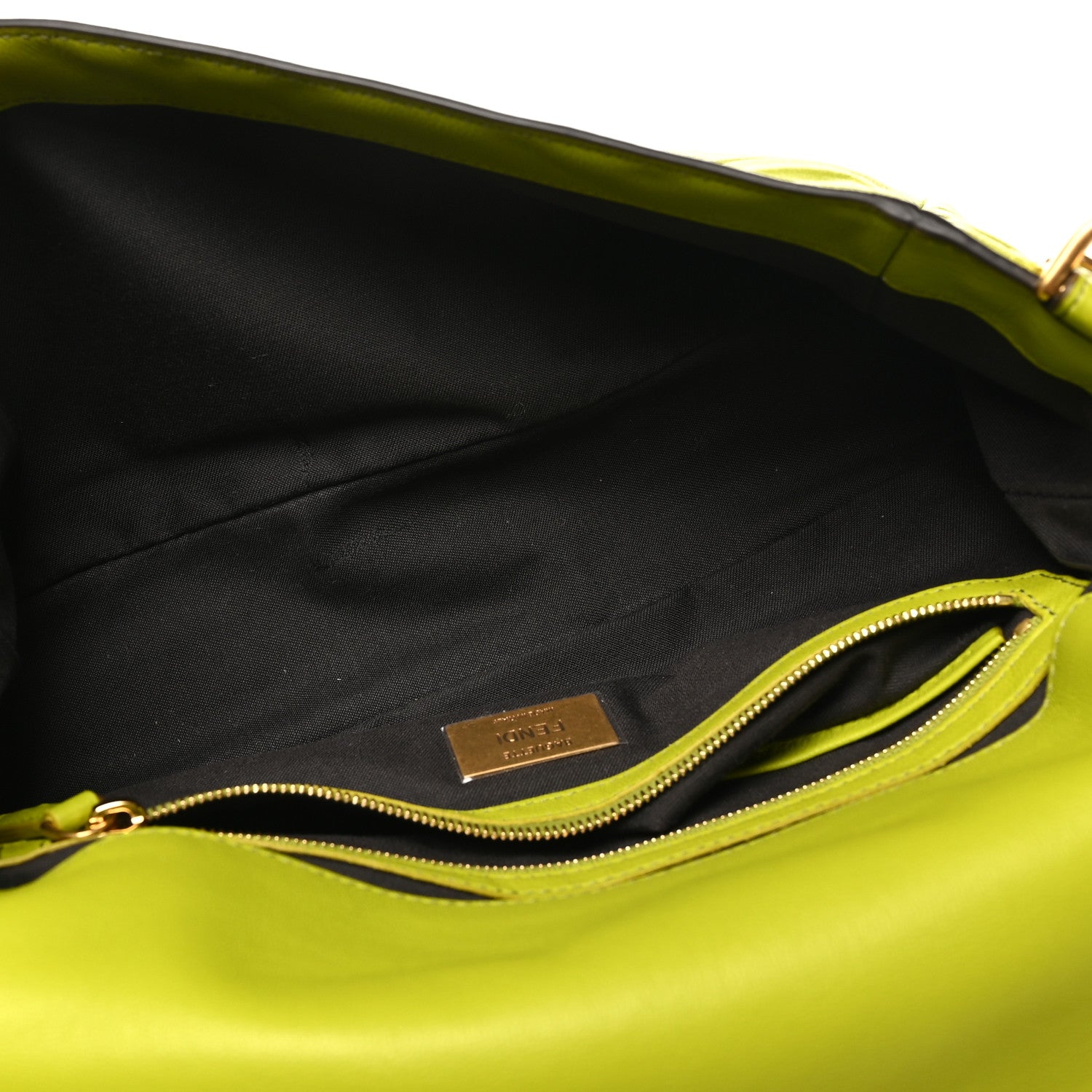 Fendi Nappa FF 1974 Embossed Baguette Wasabi 5 of 10
