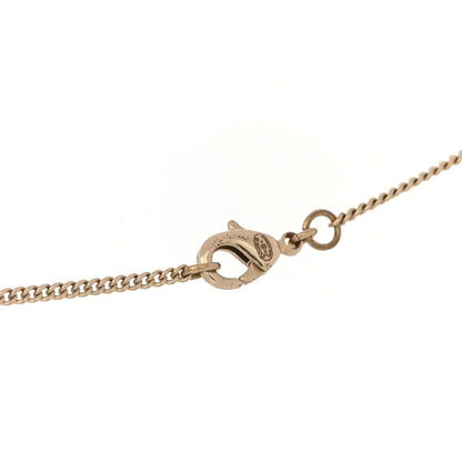 Chanel Mirror Twisted CC Pendant Necklace Gold Dark Grey 4 of 4