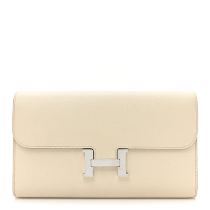 Hermes Epsom Constance Long Wallet Craie 1 of 12