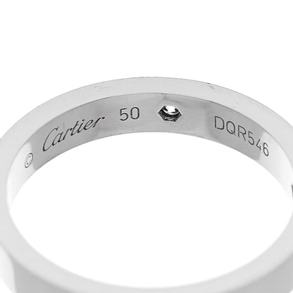 Cartier Platinum 2 Diamond 3mm C De Cartier Wedding Band Ring 50 5.25 4 of 6