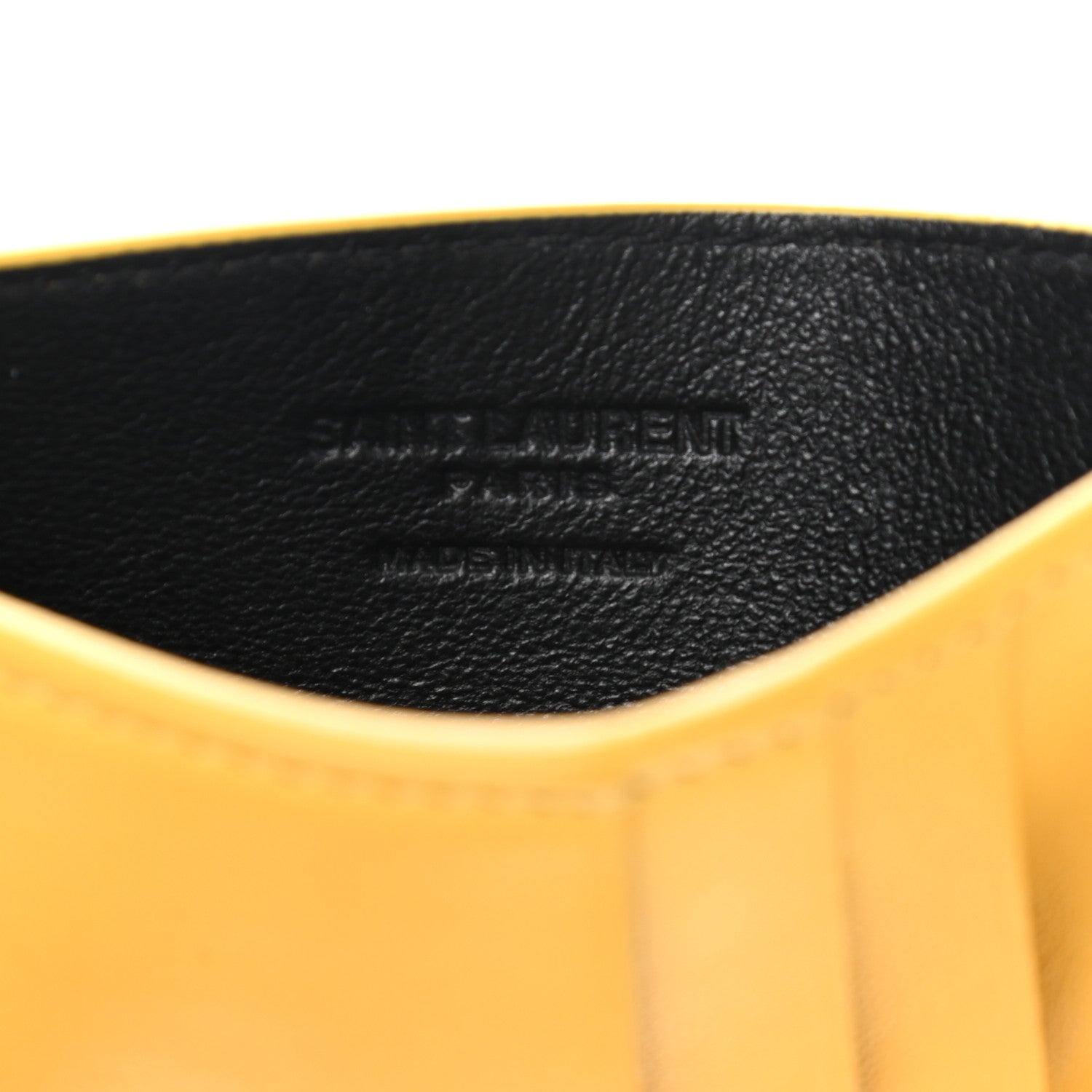 Saint Laurent Lambskin Monogram Loulou Puffer Pouch Clutch Yellow 8 of 13