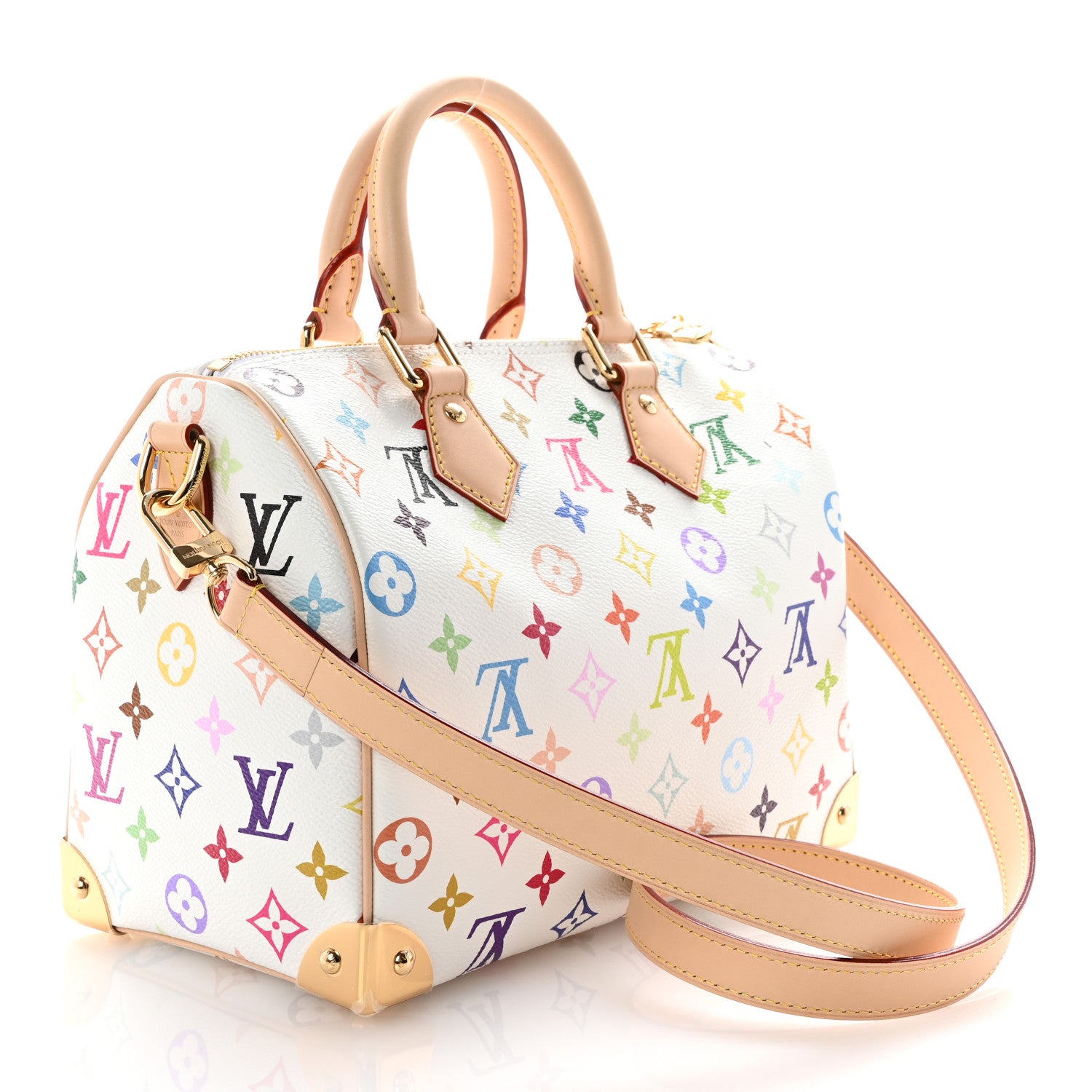 Louis Vuitton LV X TM Monogram Multicolor Speedy Bandouliere 25 White 3 of 9