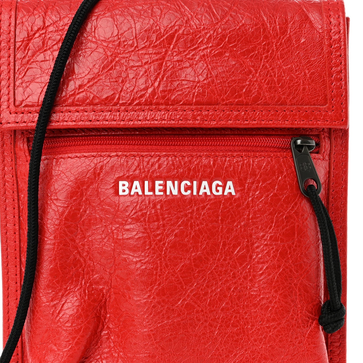 Balenciaga Agneau Arena Small Explorer Crossbody Pouch Red 7 of 9